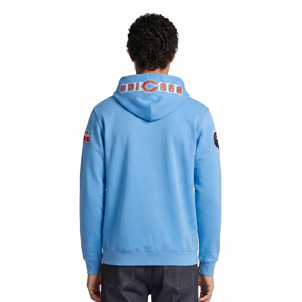 NFL CHICAGO BEARS CLASSIC CHENILLE MEN'S PULLOVER HOODIE (UNIVERSITY BLUE)