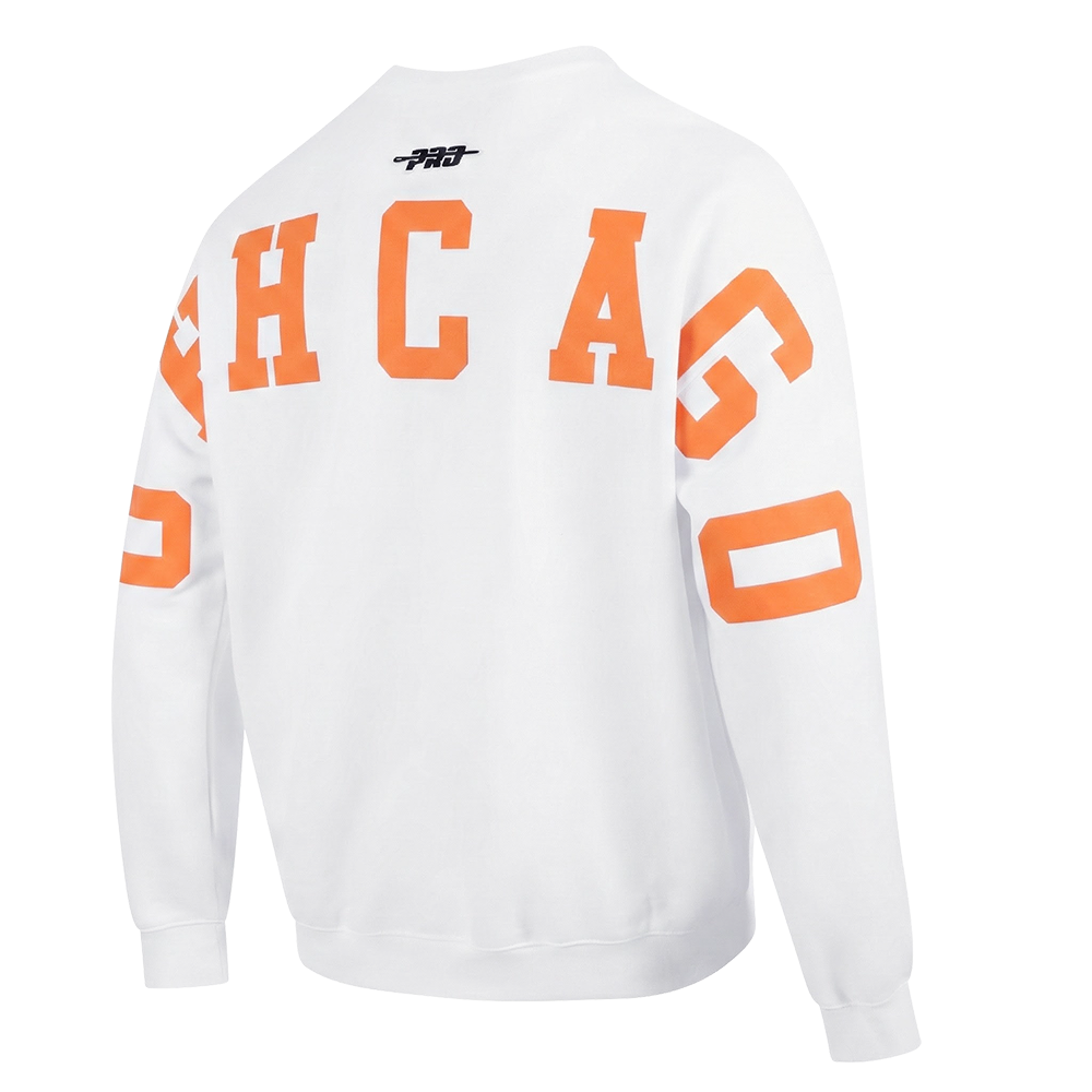 NFL CHICAGO BEARS WINGSPAN MEN'S DROP SHOULDER FLC CREWNECK (WHITE)
