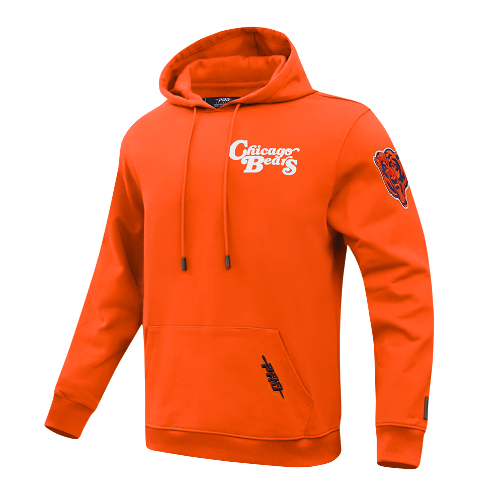 NFL CHICAGO BEARS SOUVENIR MEN'S FLEECE PULLOVER HOODIE (ORANGE)