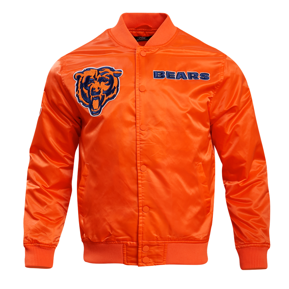 Wool/Leather Logo Chicago Bears Black Varsity Jacket - Jackets Expert