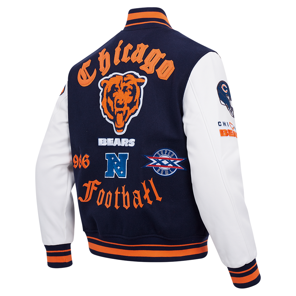 Vintage deals Mitchell & Ness NFL Chicago Bears Throwback Wool Varsity Jacket