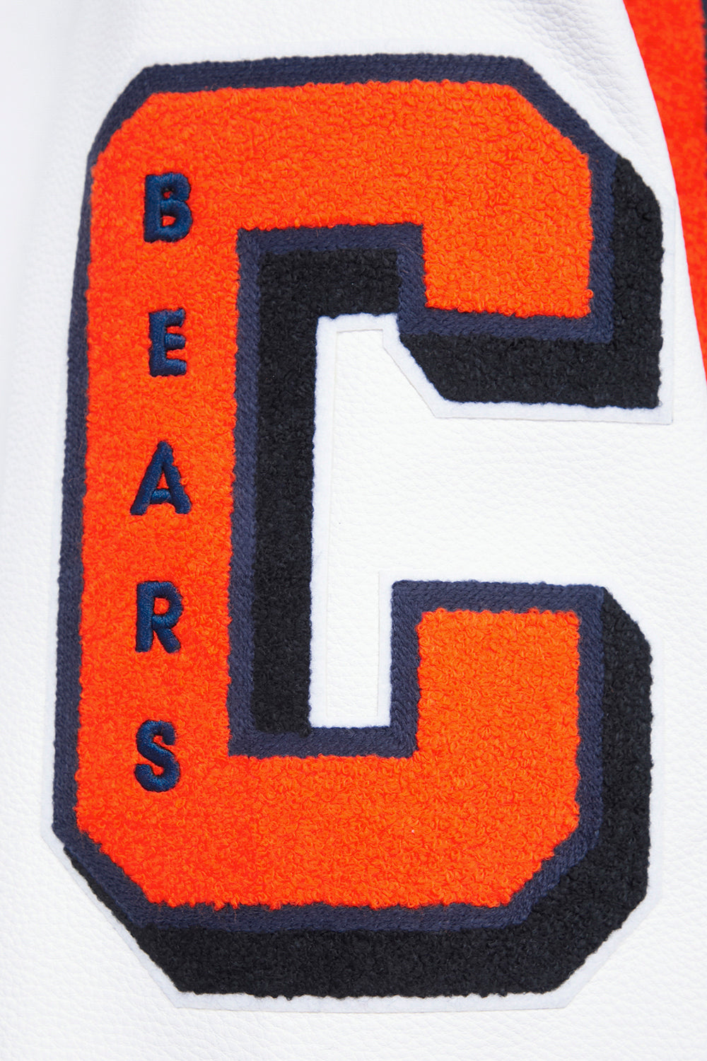 NFL CHICAGO BEARS MASHUP MEN'S RIB WOOL VARSITY JACKET (MIDNIGHT NAVY/ORANGE/MIDNIGHT NAVY)