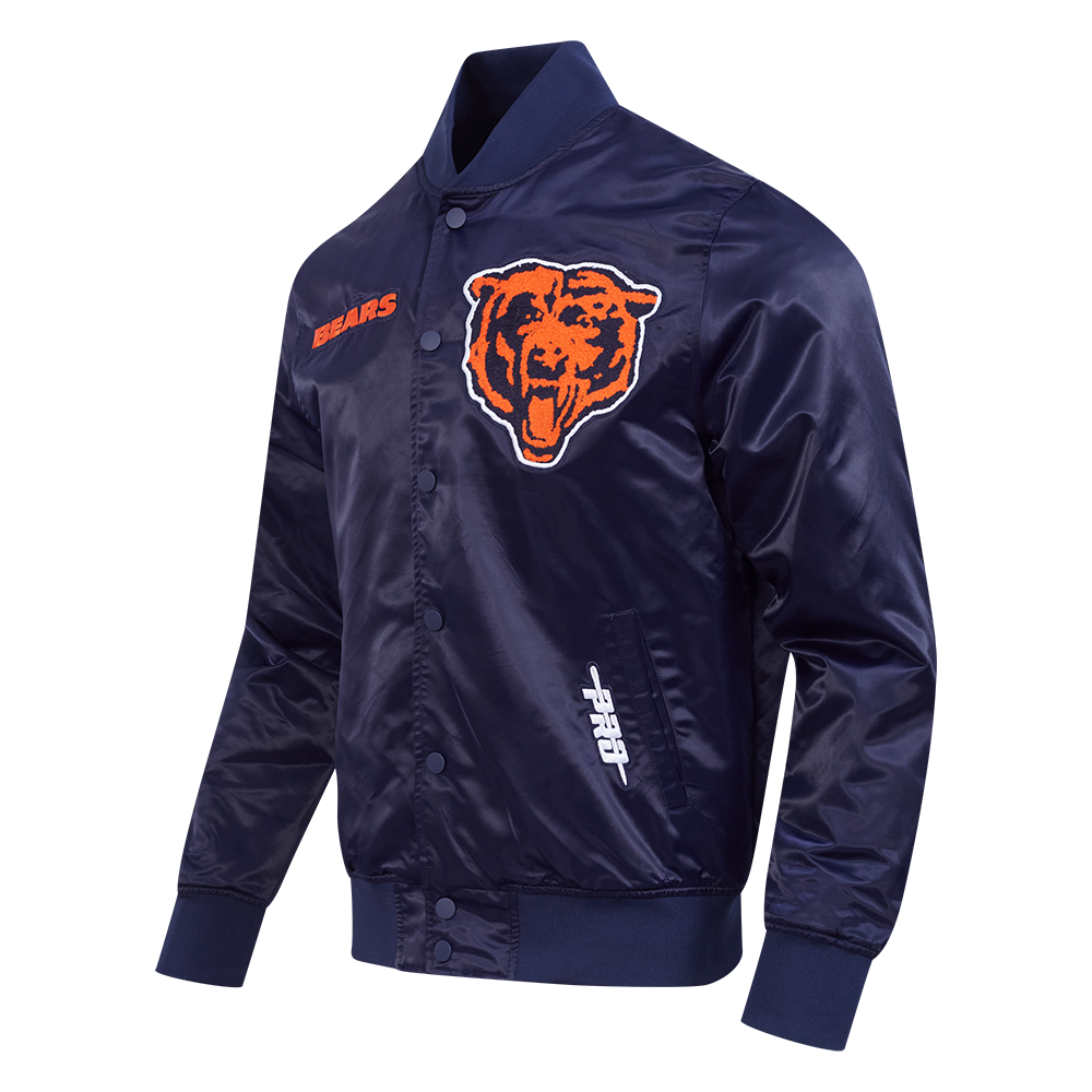 NFL CHICAGO BEARS SOUVENIR MEN'S SATIN JACKET (NAVY)