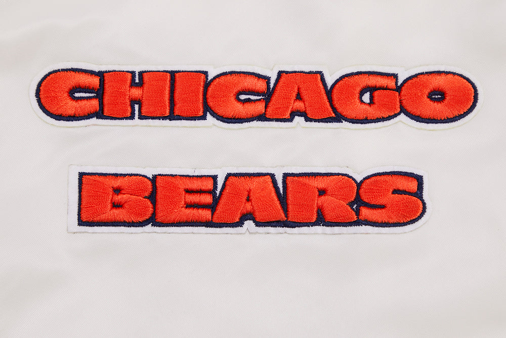 CHICAGO BEARS RETRO CLASSIC RIB SATIN JACKET (EGGSHELL/ MIDNIGHT NAVY ...