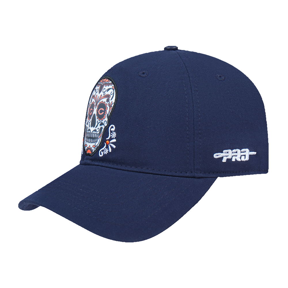 NFL CHICAGO BEARS SUGAR SKULL COTTON TWILL PRO SCORE STRAPBACK (MIDNIGHT NAVY)