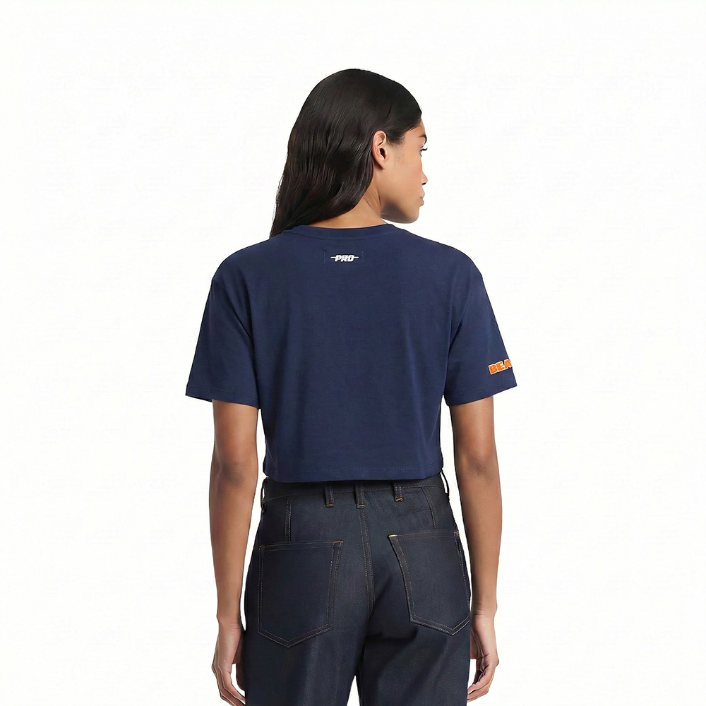 NFL CHICAGO BEARS SCRIPT TAIL WOMEN'S SJ BOXY TEE (MIDNIGHT NAVY)