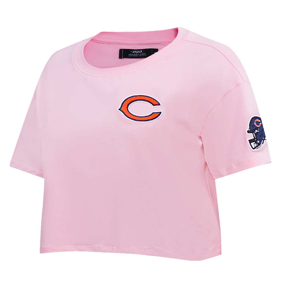 NFL CHICAGO BEARS CLASSIC SINGLE JERSEY BOXY TEE (PINK)