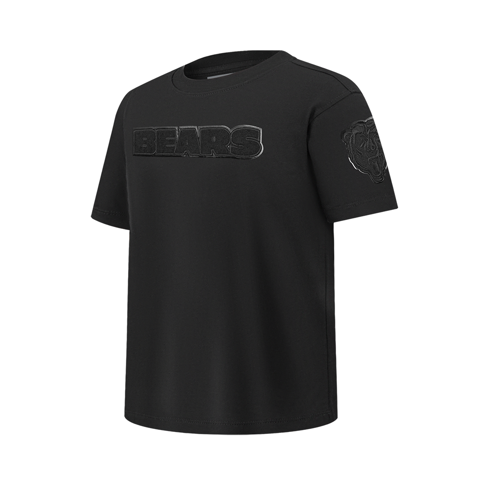 NFL CHICAGO BEARS TRIPLE BLACK BIG BOYS SINGLE JERSEY TEE (BLACK)