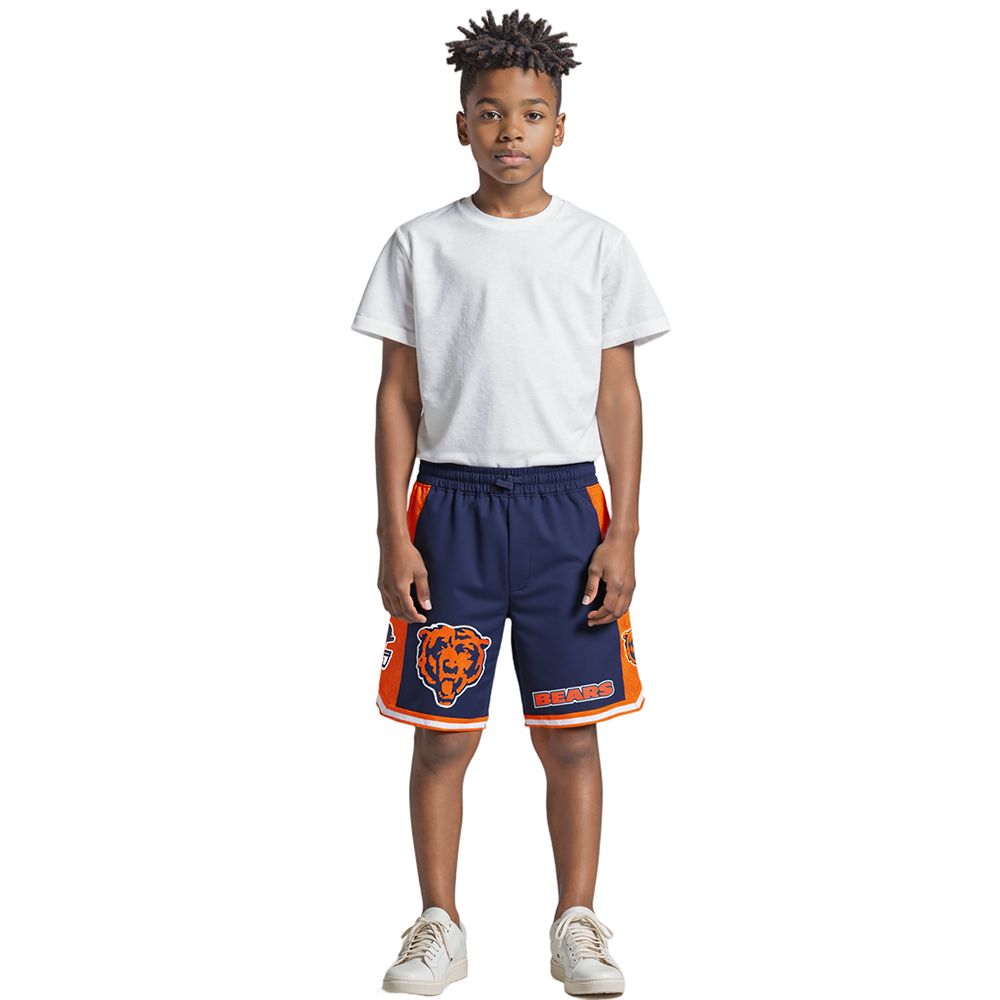 NFL CHICAGO BEARS CLASSIC BIG BOYS FLEECE 2.0 SHORT (MIDNIGHT NAVY/ORANGE)