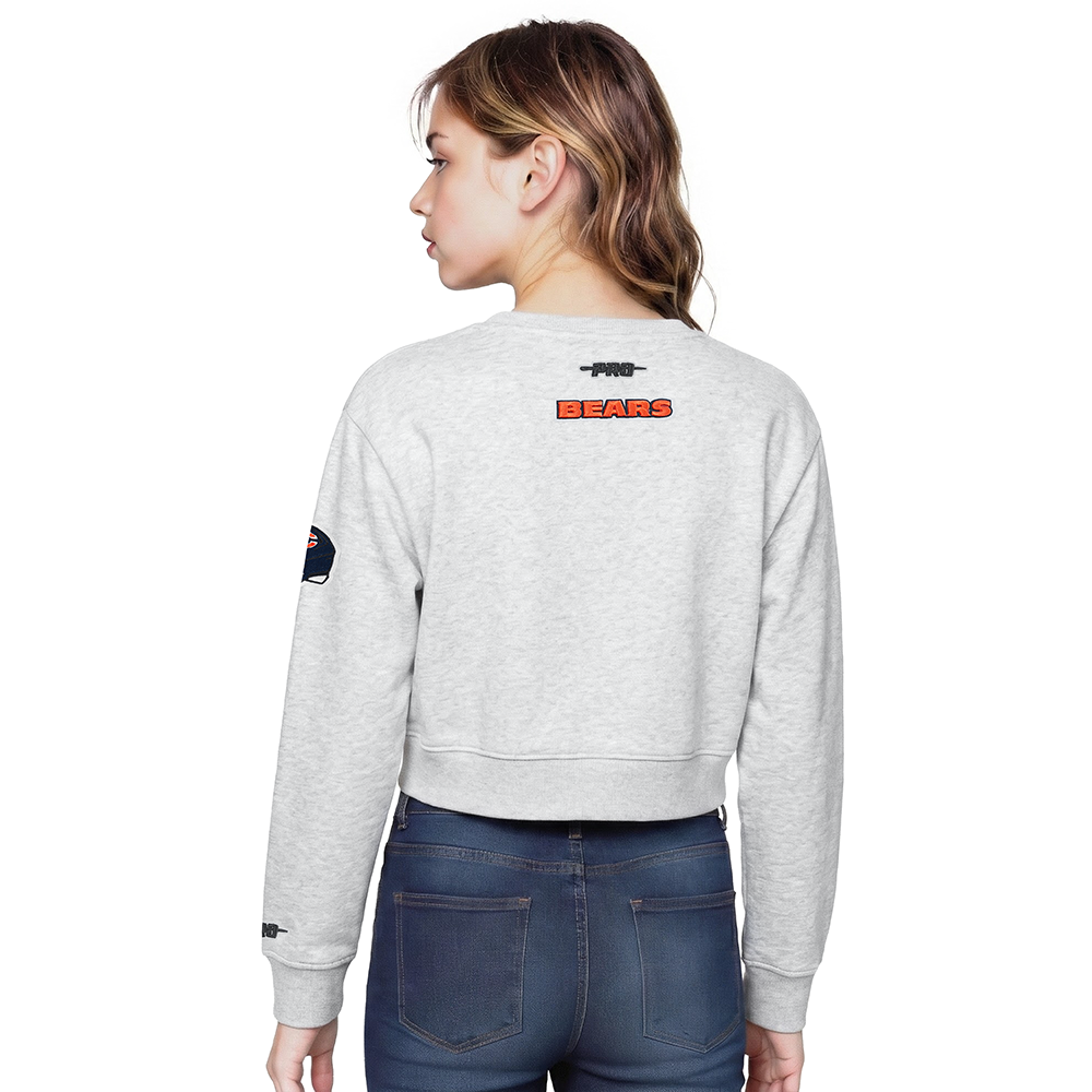 NFL CHICAGO BEARS CLASSIC BIG GIRL'S FLC CREWNECK (HEATHER GREY)
