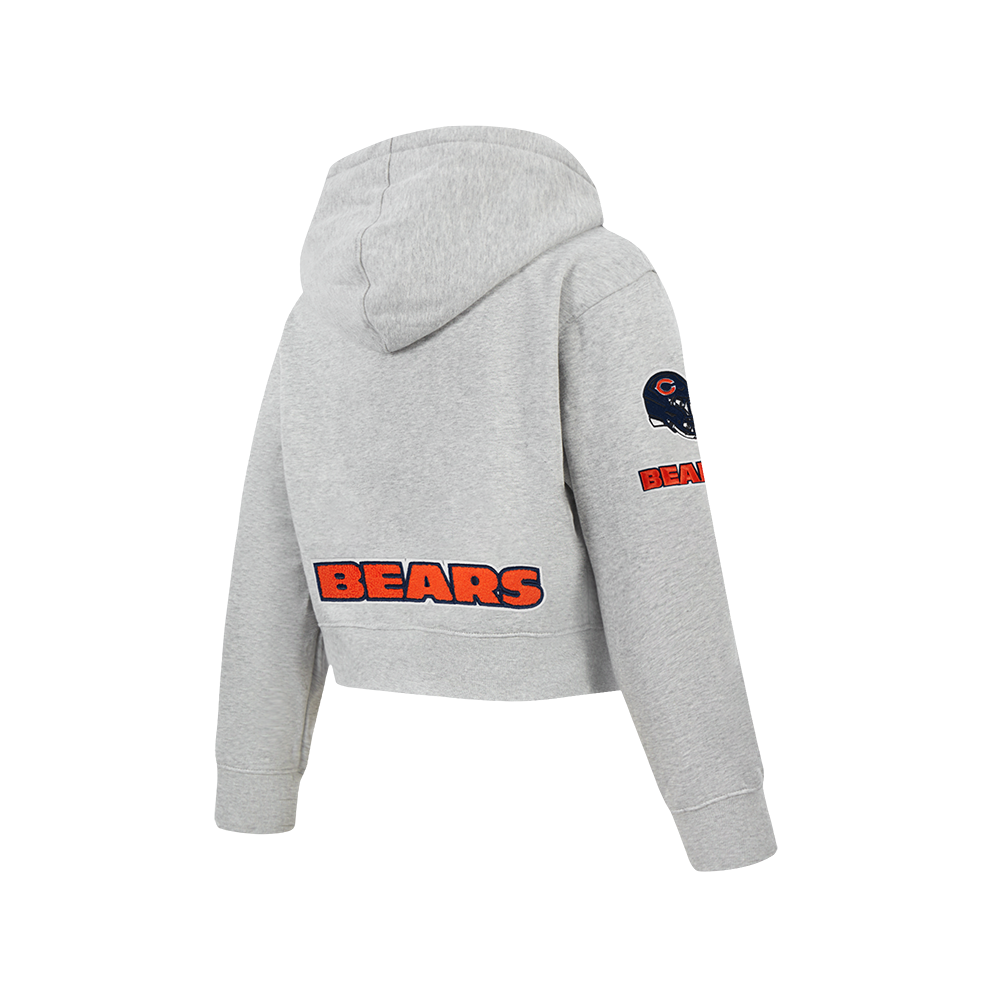 NFL CHICAGO BEARS CLASSIC BIG GIRL'S FLC FZ HOODIE (HEATHER GREY)