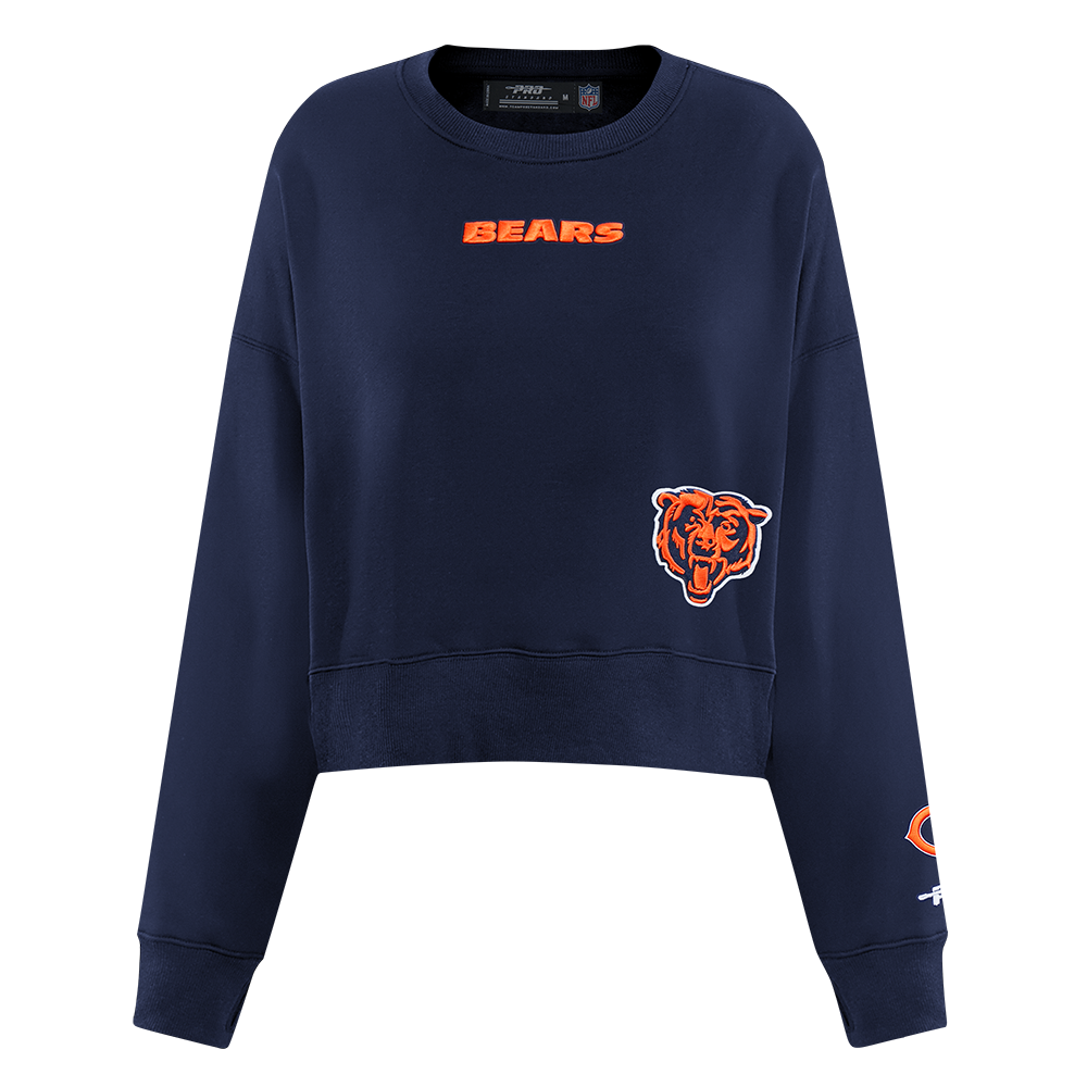 NFL CHICAGO BEARS WINGSPAN WOMEN'S FLC CREWNECK (MIDNIGHT NAVY)