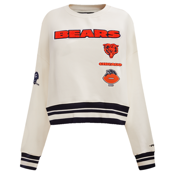 CHICAGO BEARS RETRO CLASSIC FLC PO HOODIE (EGGSHELL/ MIDNIGHT NAVY)