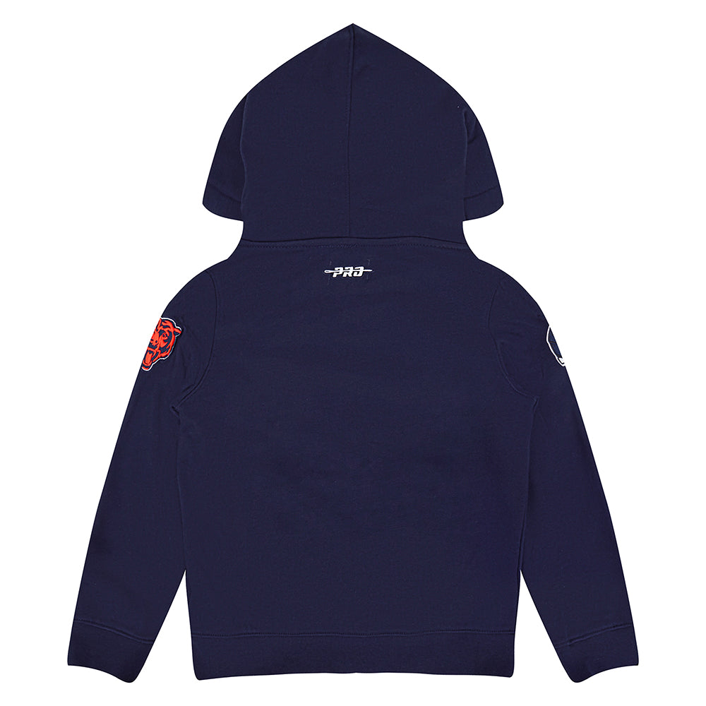 NFL CHICAGO BEARS CLASSIC LITTLE BOY'S FLC FZ HOODIE (MIDNIGHT NAVY)