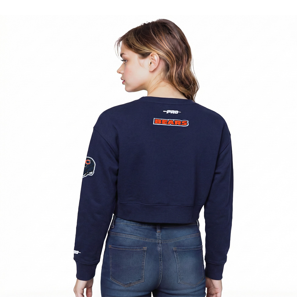 NFL CHICAGO BEARS CLASSIC LITTLE GIRL'S FLC CREWNECK (MIDNIGHT NAVY)