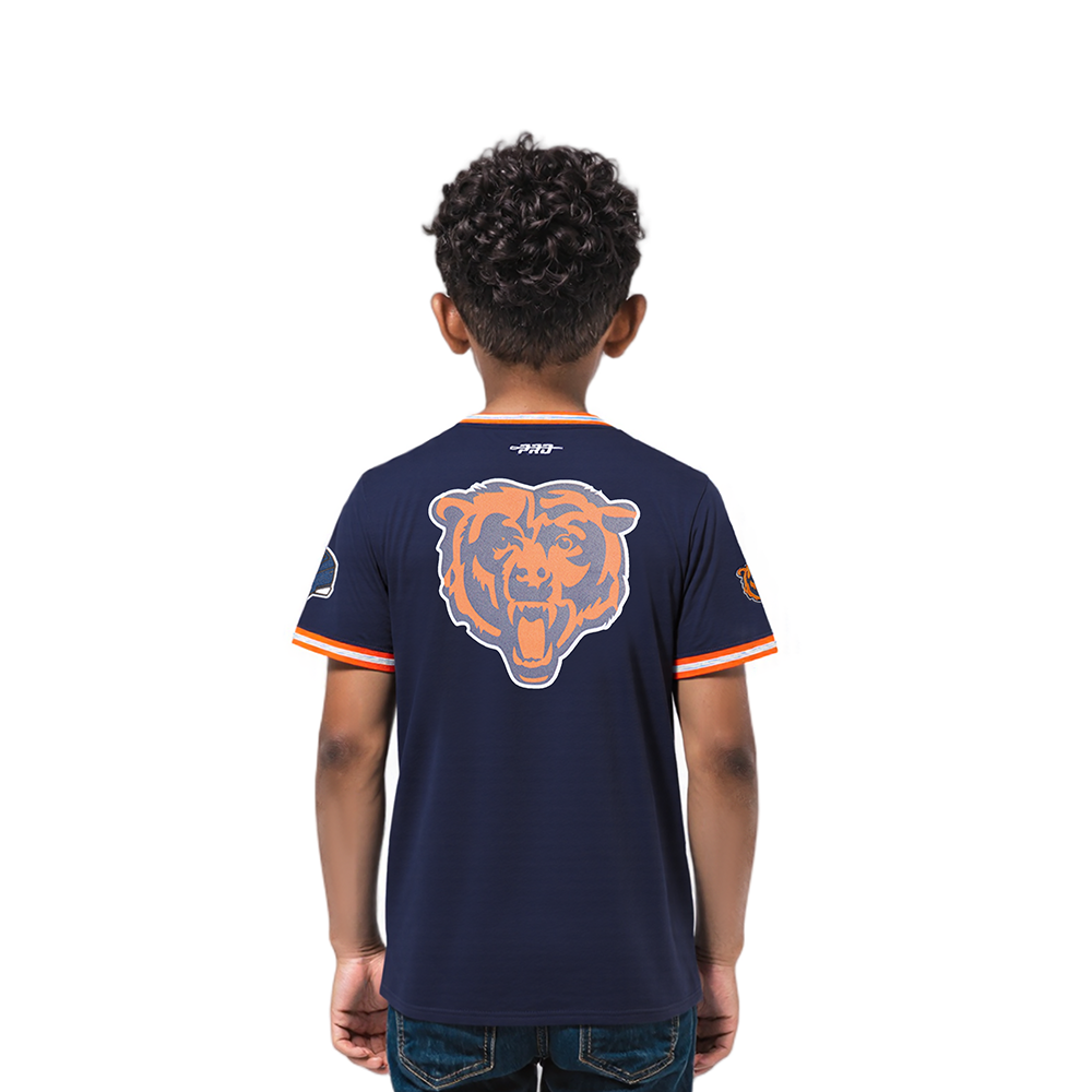 NFL CHICAGO BEARS CLASSIC TODDLER BOYS SHORT SLEEVE MESH TEE (MIDNIGHT NAVY/ORANGE)