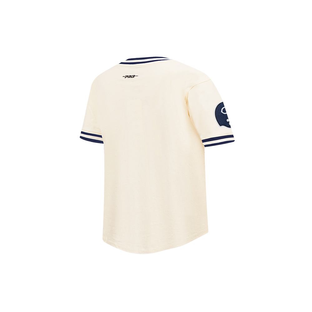 NFL CHICAGO BEARS RETRO CLASSIC TODDLER BOY'S SS STRIPED RIB TEE (EGGSHELL/ MIDNIGHT NAVY)