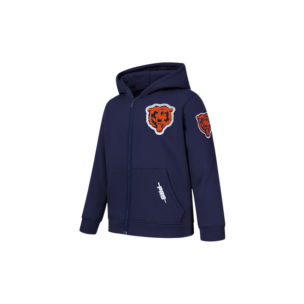 NFL CHICAGO BEARS CLASSIC TODDLER BOY'S FLC FZ HOODIE (MIDNIGHT NAVY)