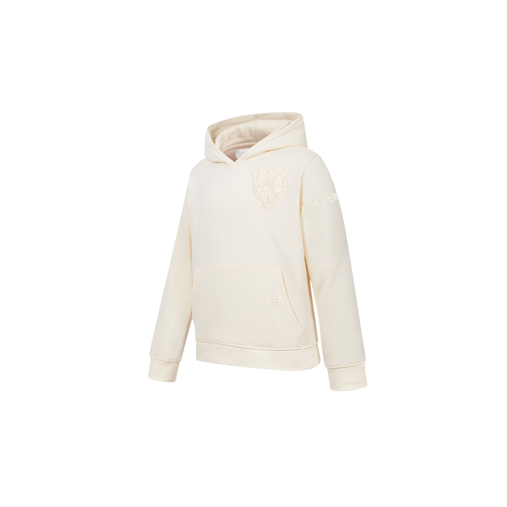 NFL CHICAGO BEARS NEUTRAL TODDLER BOYS FLEECE PULLOVER HOODIE (EGGSHELL)