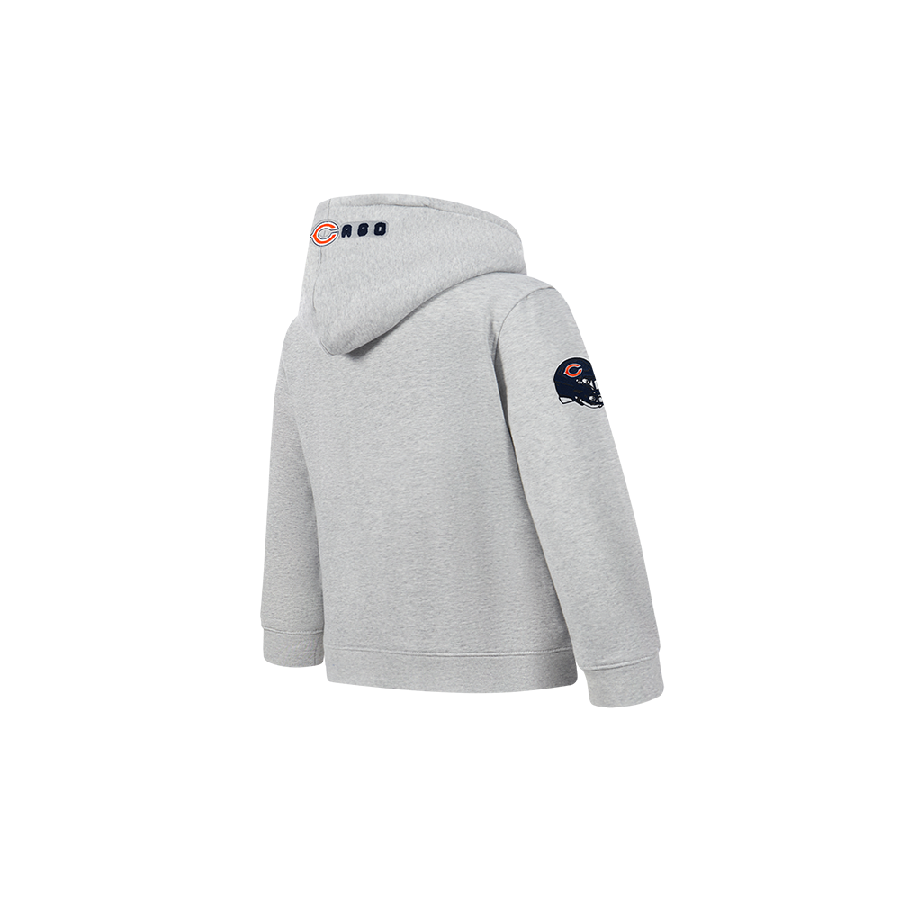 NFL CHICAGO BEARS CLASSIC CHENILLE TODDLER BOY'S FLEECE PO HOODIE (HEATHER GREY)