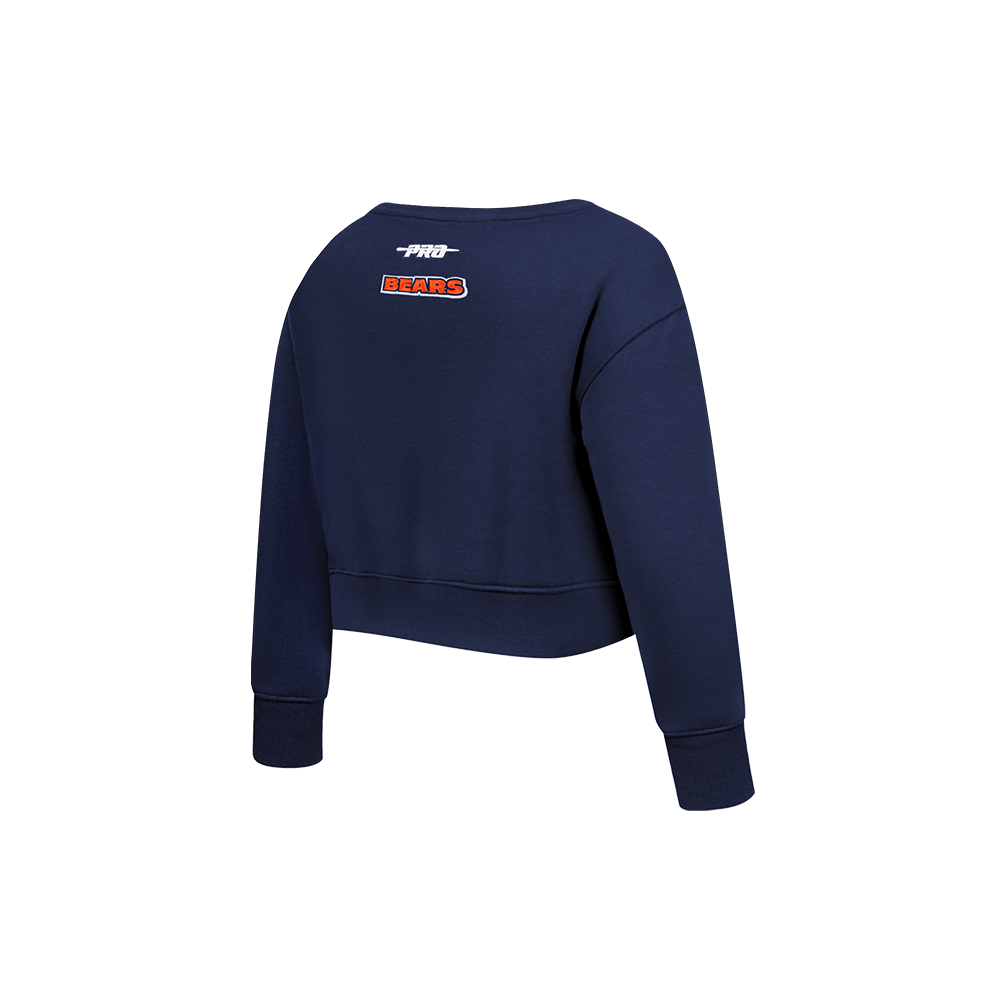 NFL CHICAGO BEARS CLASSIC TODDLER GIRL'S FLC CREWNECK (MIDNIGHT NAVY)