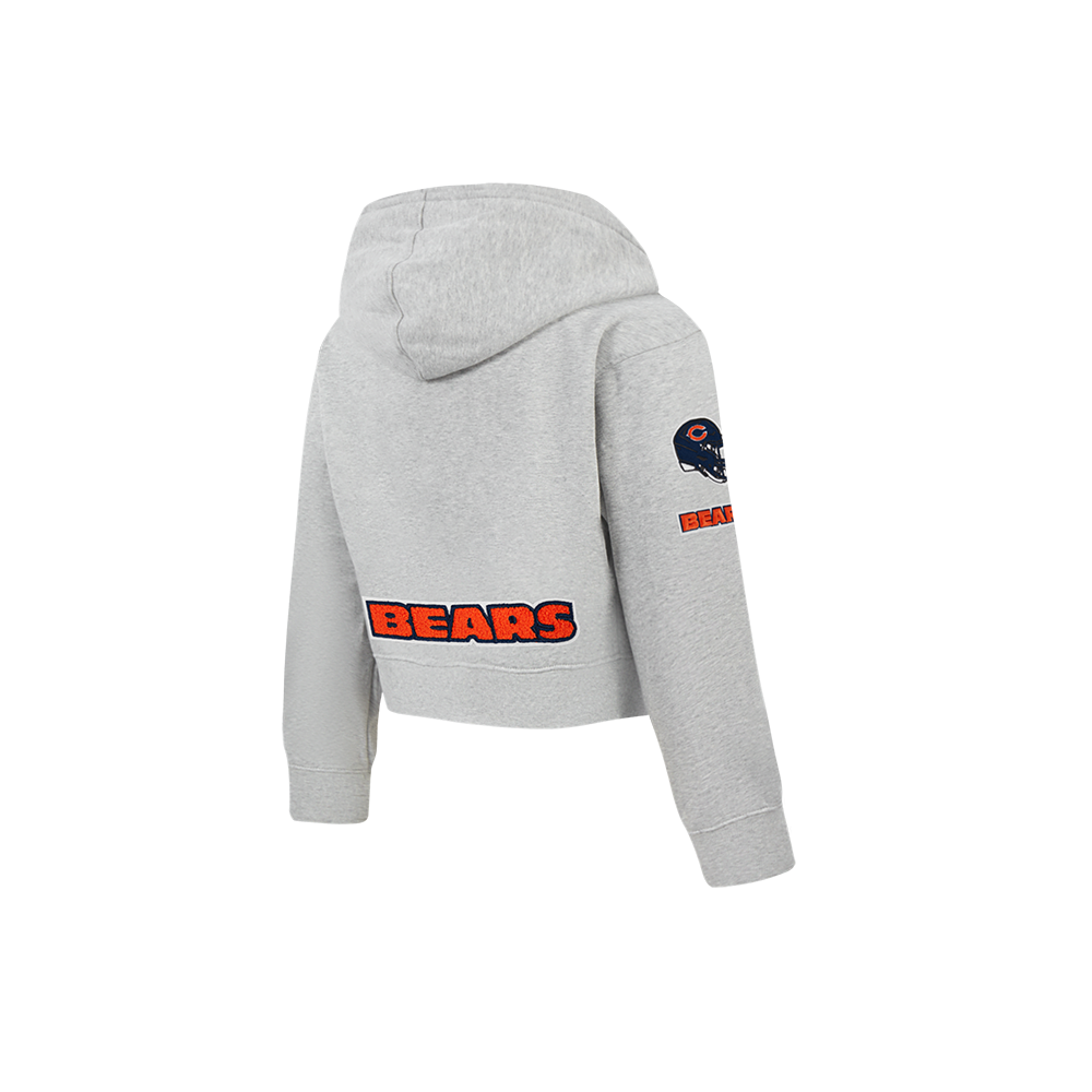 NFL CHICAGO BEARS CLASSIC TODDLER GIRL'S FLC FZ HOODIE (HEATHER GREY)