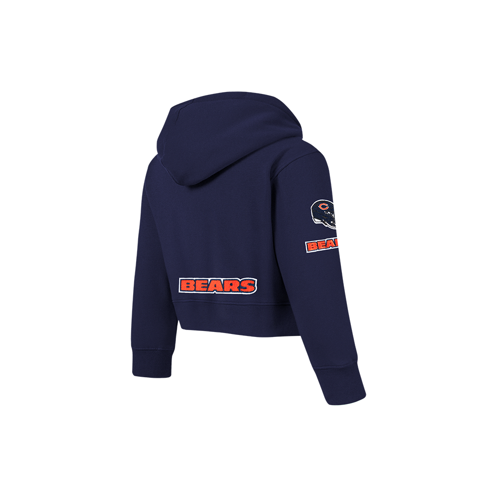 NFL CHICAGO BEARS CLASSIC TODDLER GIRLS FLEECE FULL ZIP HOODIE (MIDNIGHT NAVY)