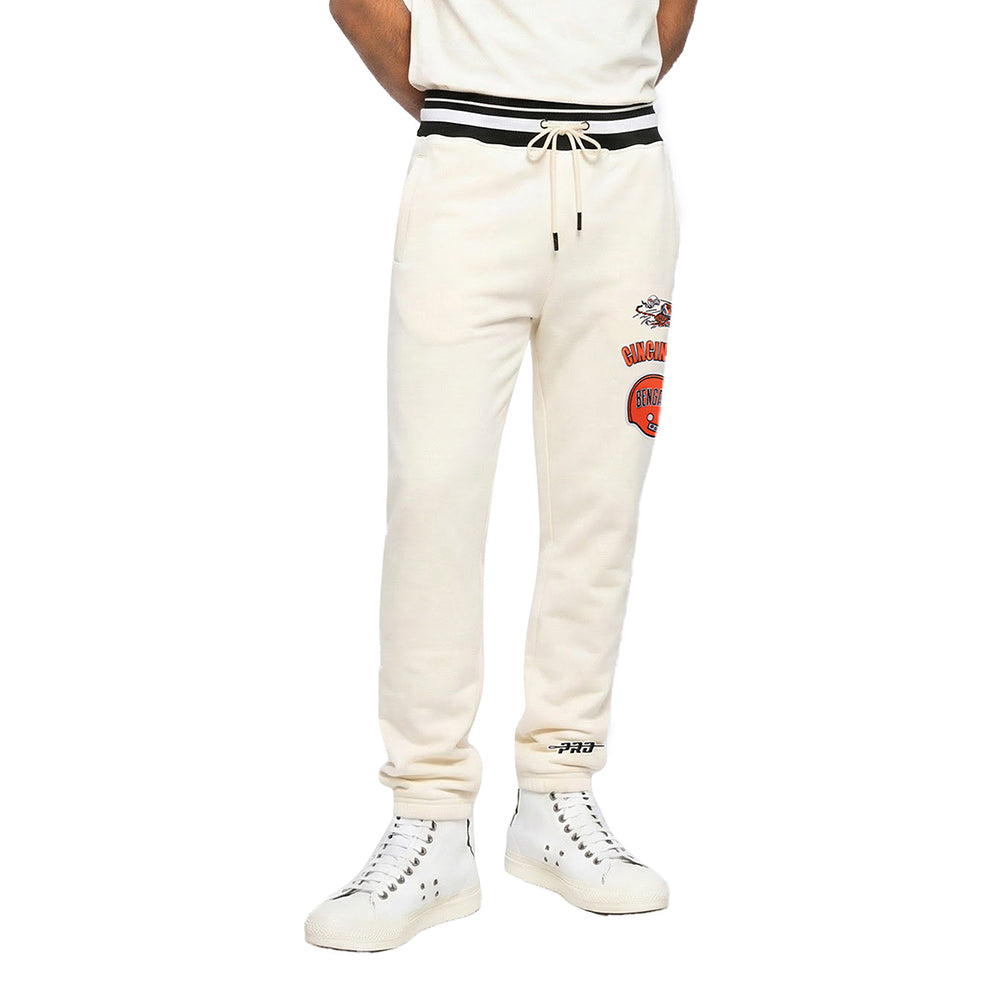 NFL CINCINNATI BENGALS RETRO CLASSIC MEN'S SWEATPANT (EGGSHELL/ BLACK)