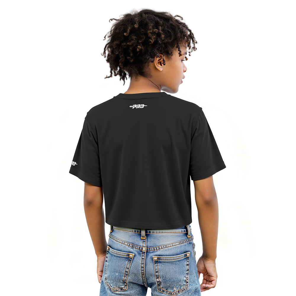 NFL CINCINNATI BENGALS RETRO CLASSIC BIG GIRLS SHORT SLEEVE BOXY TEE (BLACK)