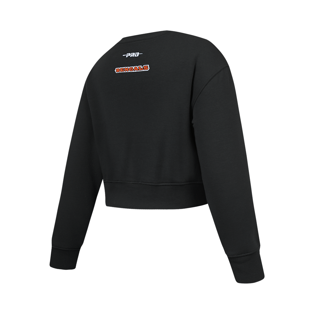 NFL CINCINNATI BENGALS CLASSIC BIG GIRL'S FLC CREWNECK (BLACK)