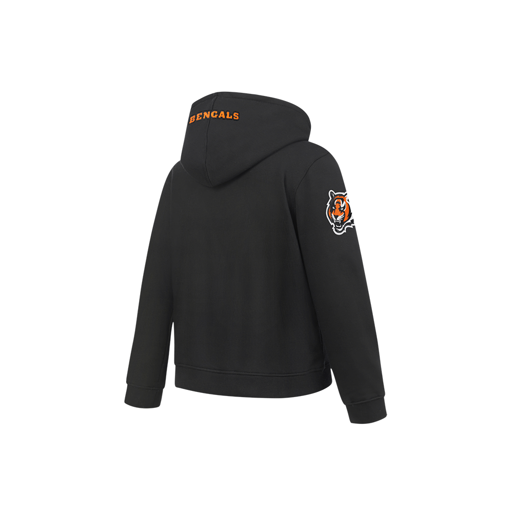 NFL CINCINNATI BENGALS CLASSIC CHENILLE LITTLE BOY'S FLEECE PO HOODIE (BLACK)