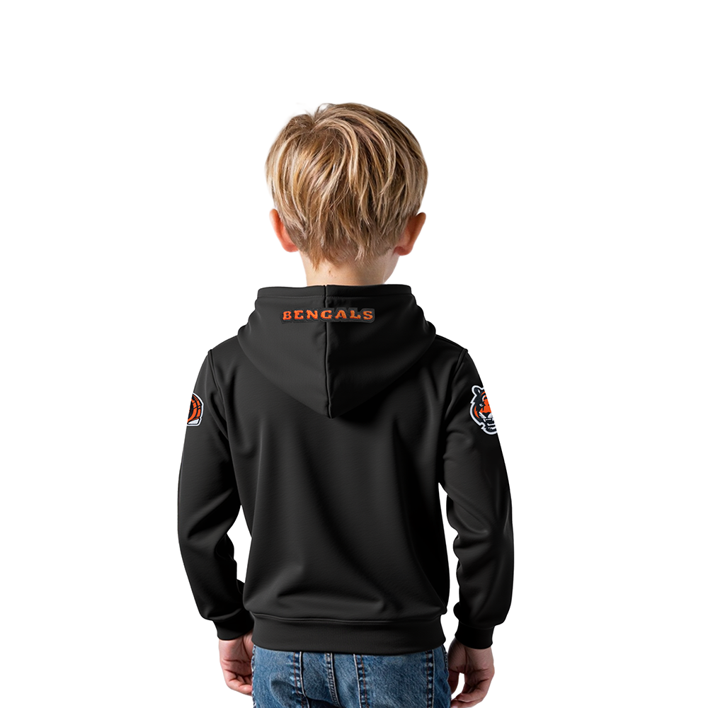 NFL CINCINNATI BENGALS CLASSIC TODDLER BOY'S FLC FZ HOODIE (BLACK)