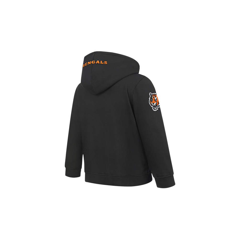 NFL CINCINNATI BENGALS CLASSIC CHENILLE TODDLER BOY'S FLEECE PO HOODIE (BLACK)