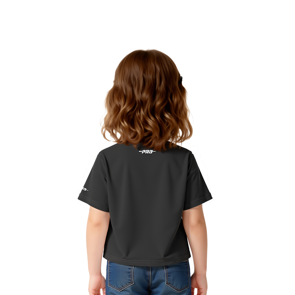 NFL CINCINNATI BENGALS RETRO CLASSIC TODDLER GIRLS SHORT SLEEVE BOXY TEE (BLACK)