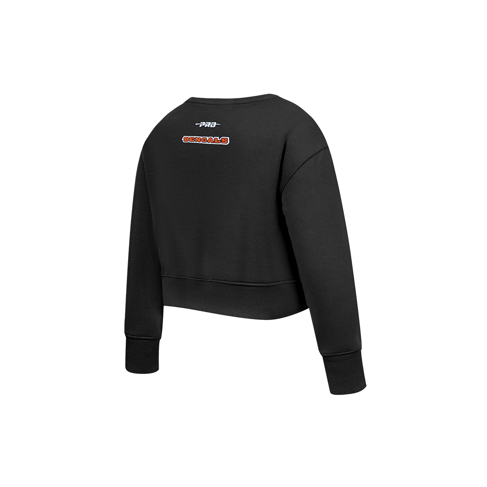 NFL CINCINNATI BENGALS CLASSIC TODDLER GIRL'S FLC CREWNECK (BLACK)