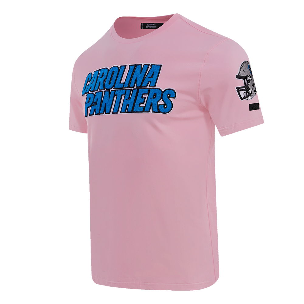 NFL CAROLINA PANTHERS CLASSIC CHENILLE SINGLE JERSEY TEE (PINK)