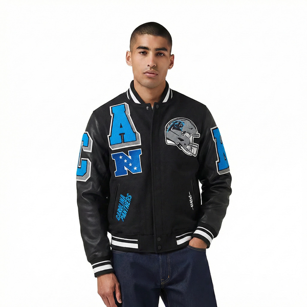 Pro Standard NFL Carolina Panthers Mashup Varsity Jacket - Men's