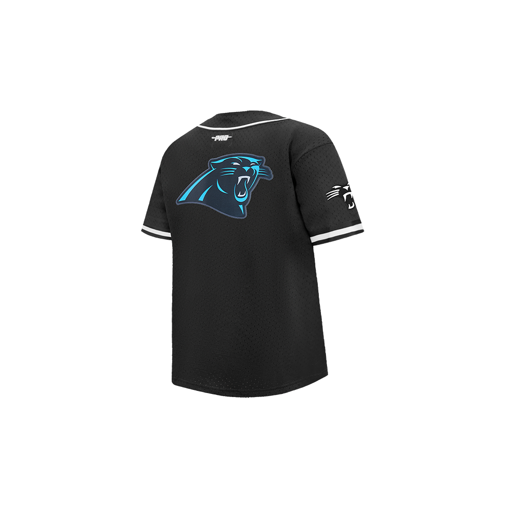 NFL CAROLINA PANTHERS CLASSIC TODDLER BOY'S MESH BUTTON DOWN SHIRT (BLACK)