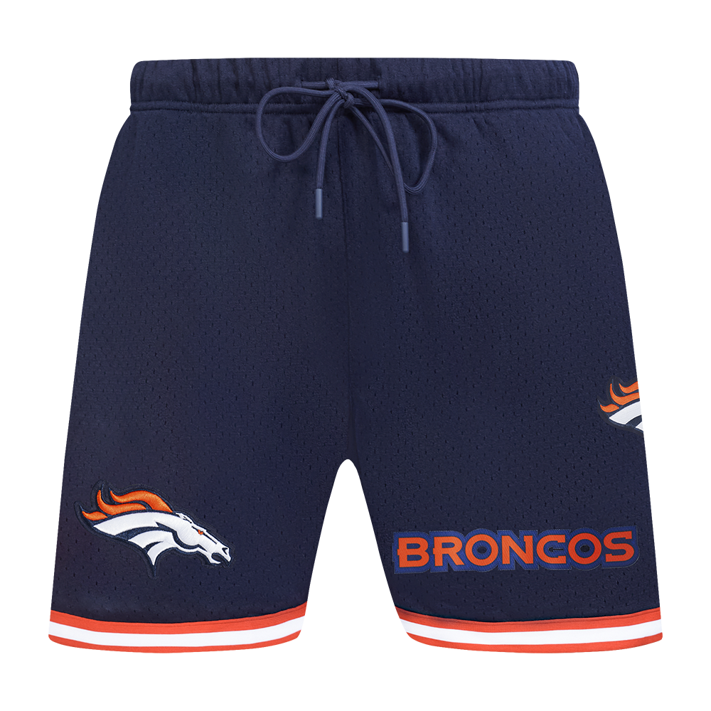 NFL DENVER BRONCOS LOGO MESH MEN'S SHORT (MIDNIGHT NAVY/ORANGE)