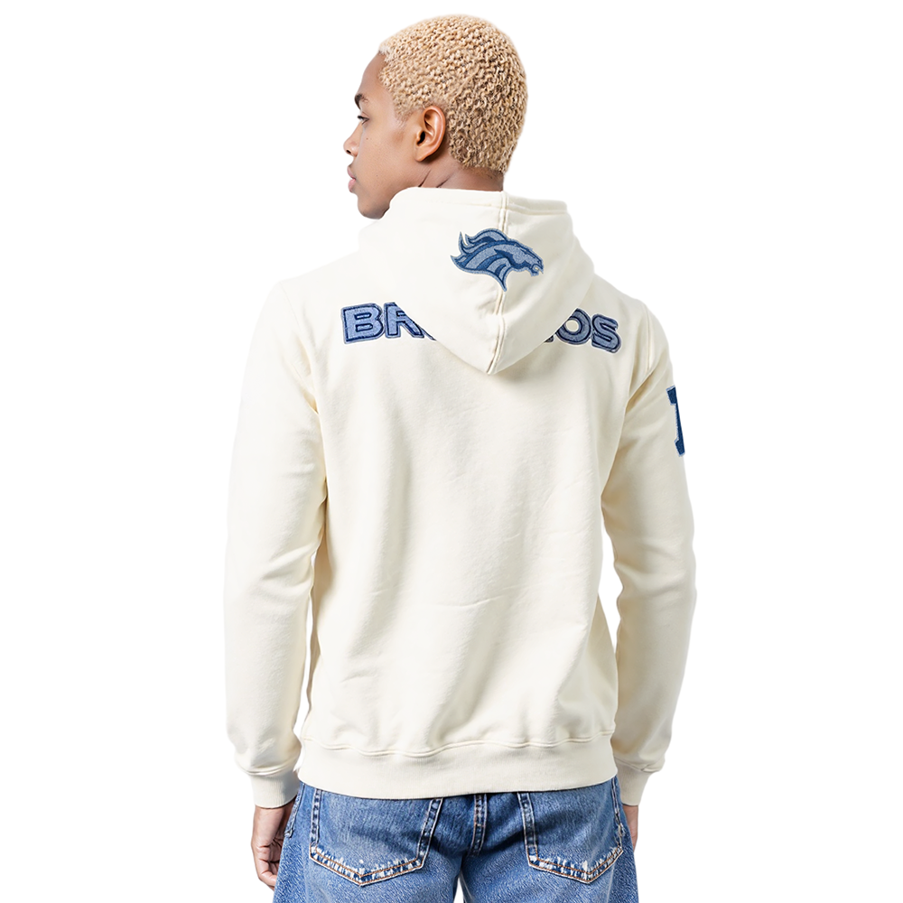 NFL DENVER BRONCOS VARSITY BLUES PO HOODIE (LINEN)