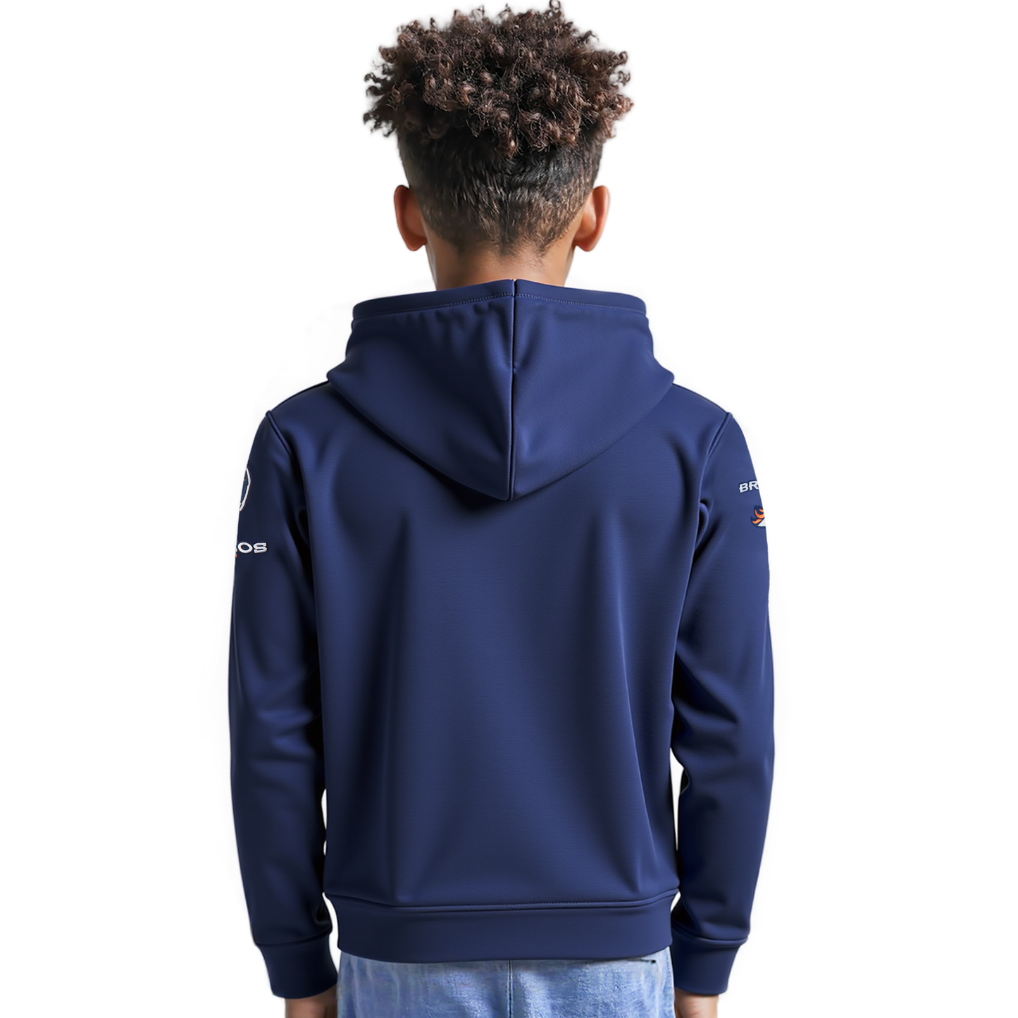 NFL DENVER BRONCOS CLASSIC LITTLE BOYS FLEECE PULLOVER HOODIE (MIDNIGHT NAVY)