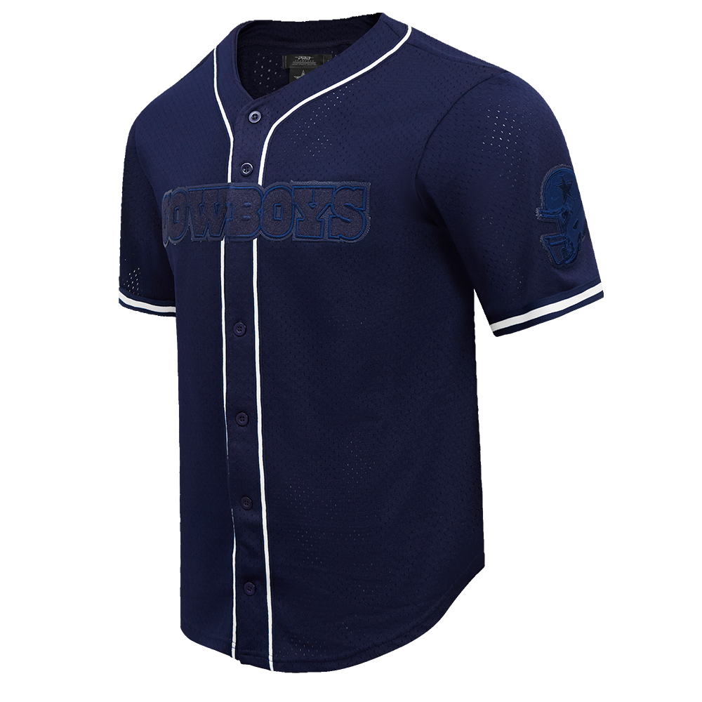NFL DALLAS COWBOYS TRIPLE TONAL MESH BUTTON DOWN SHIRT (MIDNIGHT NAVY)