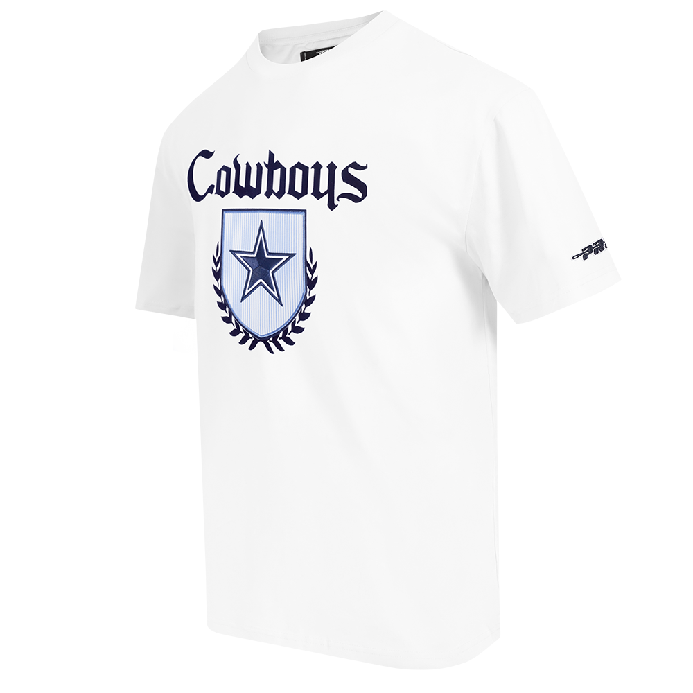 NFL DALLAS COWBOYS COUNTRY CLUB MEN'S COTTON JERSEY DROP SHOULDER TEE (WHITE)