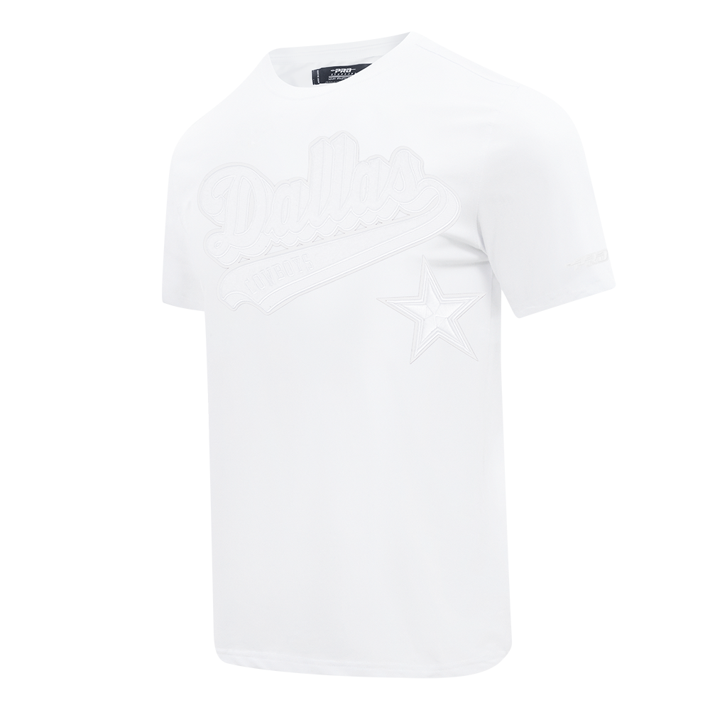 NFL DALLAS COWBOYS WHITE OUT MEN'S SINGLE JERSEY TEE (WHITE)