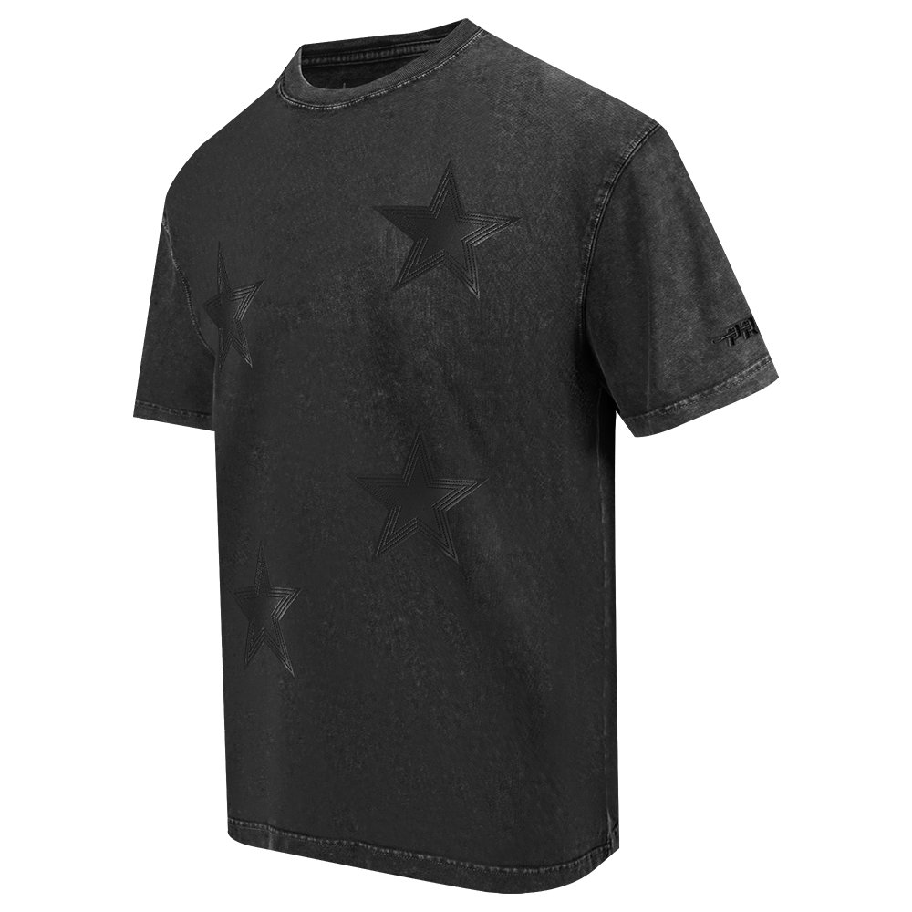 NFL DALLAS COWBOYS WASHED VANGUARD MEN'S ENZYME WASH CJ DROP SHOULDE (WASHED BLACK)