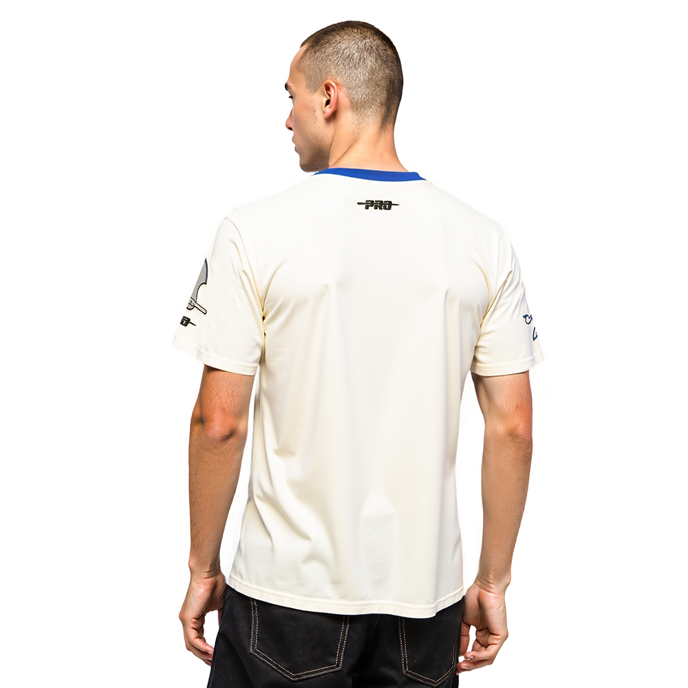 NFL DALLAS COWBOYS MODERN ORIGINALS MEN'S RINGER TEE (EGGSHELL/DODGER BLUE)