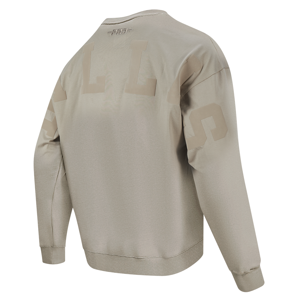 NFL DALLAS COWBOYS WINGSPAN MEN'S DROP SHOULDER LS TEE (TAUPE)