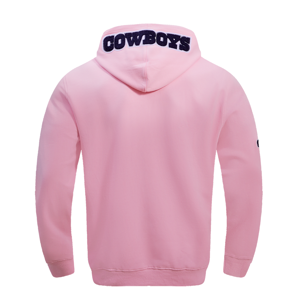 NFL DALLAS COWBOYS CLASSIC CHENILLE MEN S PO HOODIE PINK Pro