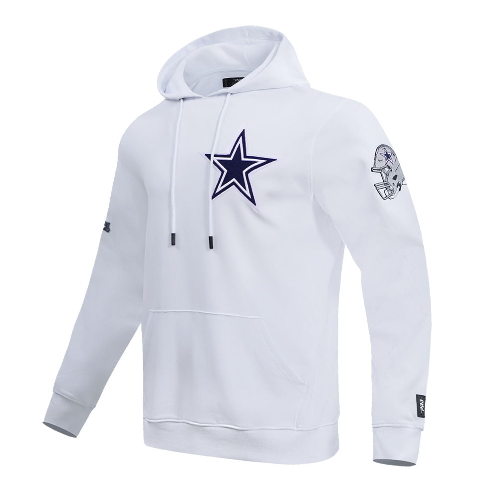 NFL DALLAS COWBOYS CLASSIC CHENILLE MEN S PO HOODIE WHITE Pro Standard