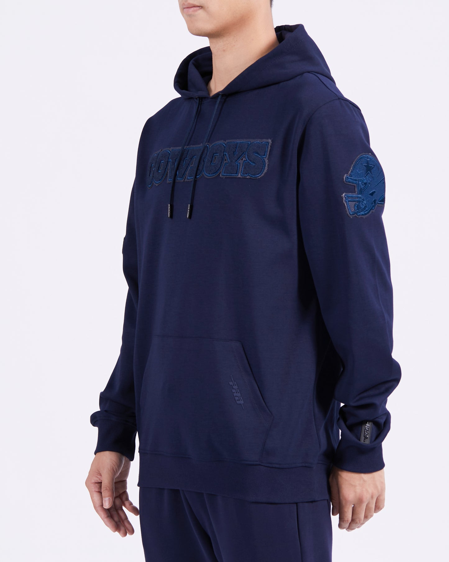NFL DALLAS COWBOYS TRIPLE TONAL DK PO HOODIE (MIDNIGHT NAVY)